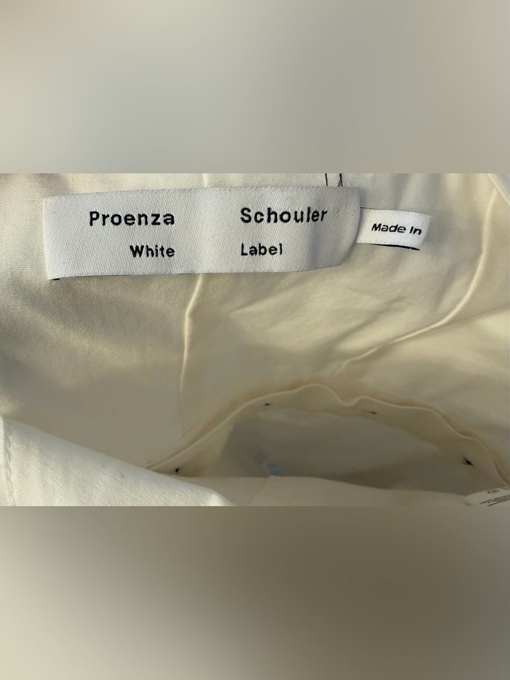 Proenza Schouler Full Front Zip Midi Dress White Cotton Linen Blend, Size 4 - Picture 9 of 16